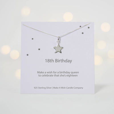 18th Birthday Make a Wish Necklace - makeawishcandleco
