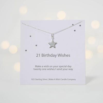21 Birthday Wishes - Make a Wish Necklace - makeawishcandleco