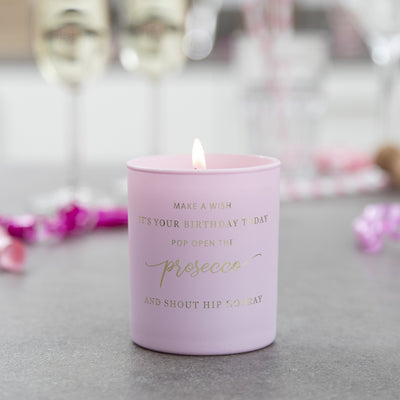 Prosecco Birthday Candle - makeawishcandleco